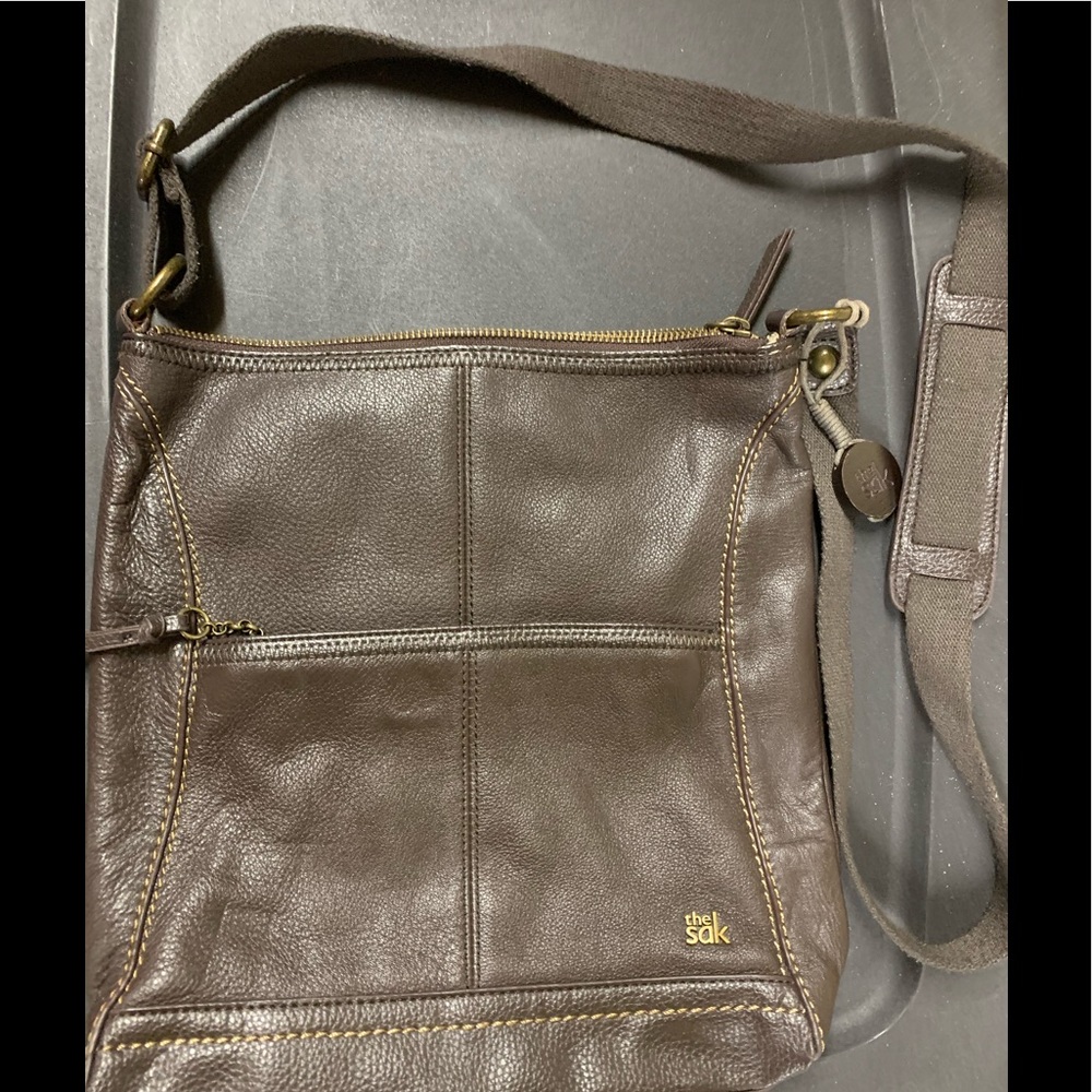 The Sak Brown leather crossbody